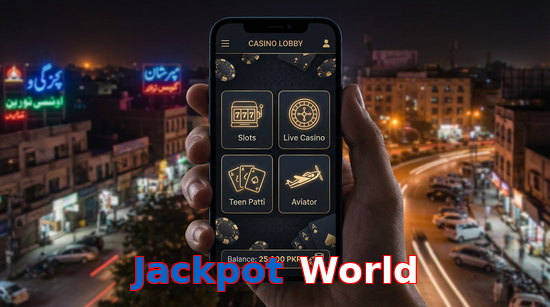 Main screen of Jackpot World app page for PK players
